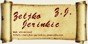 Željko Jerinkić vizit kartica